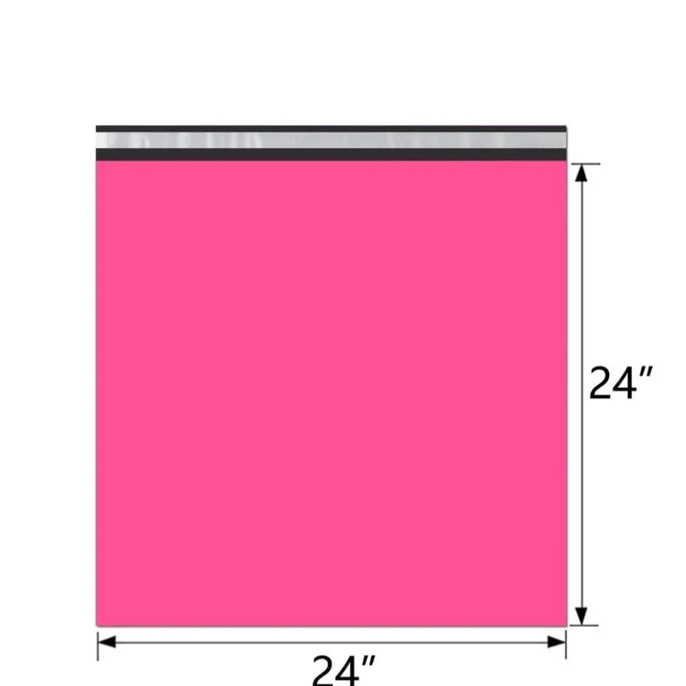 12 Hot Pink Poly Mailer Bags. 24x24